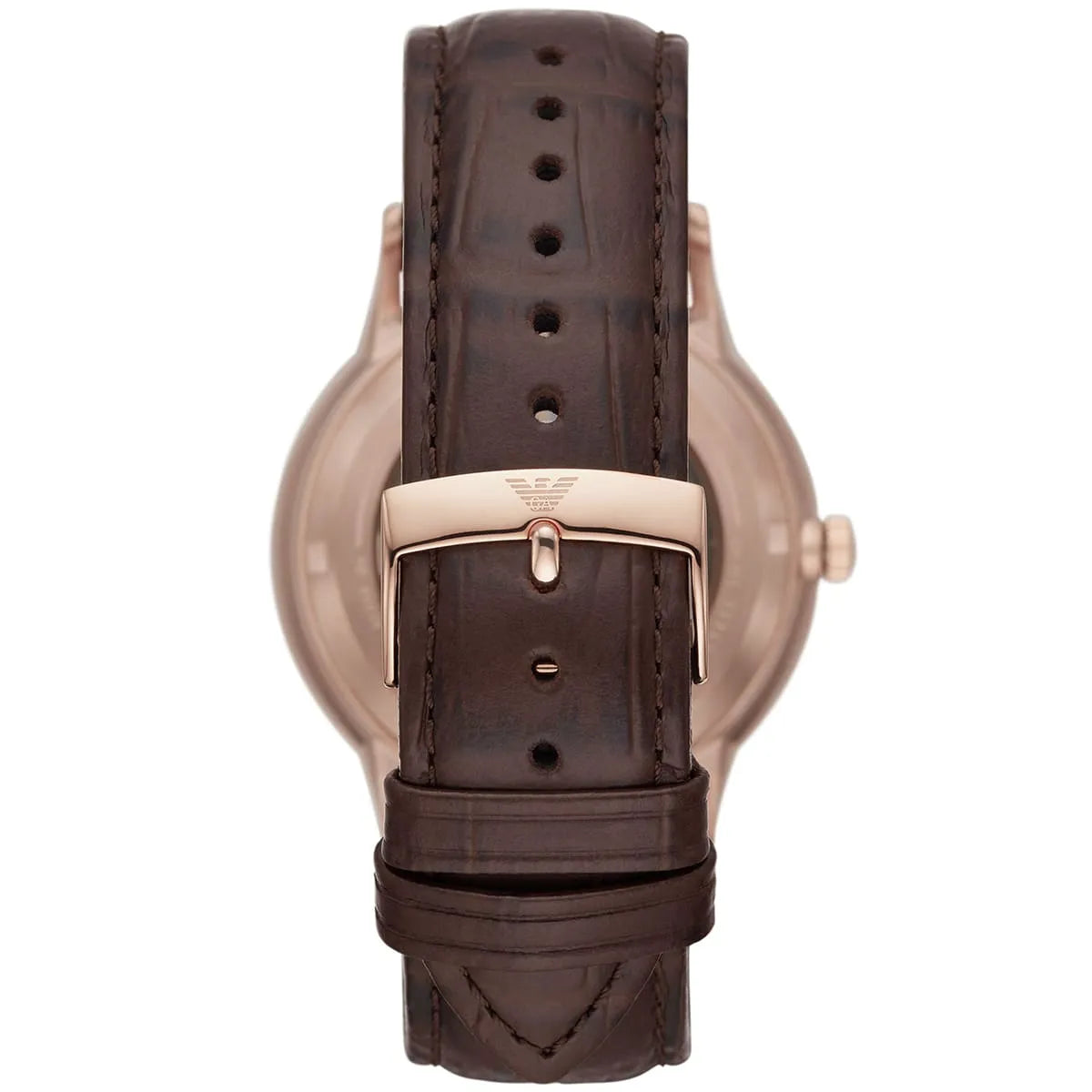 Emporio Armani Meccanico Automatic Brown Leather Men's Watch AR60039