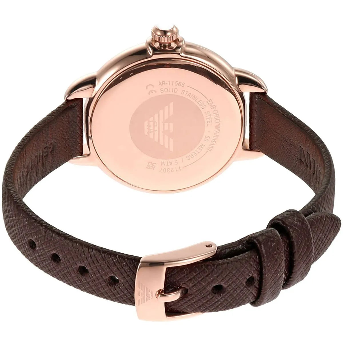 Emporio Armani Mia Quartz Moonphase Crystal Silver Dial Ladies Watch AR11568