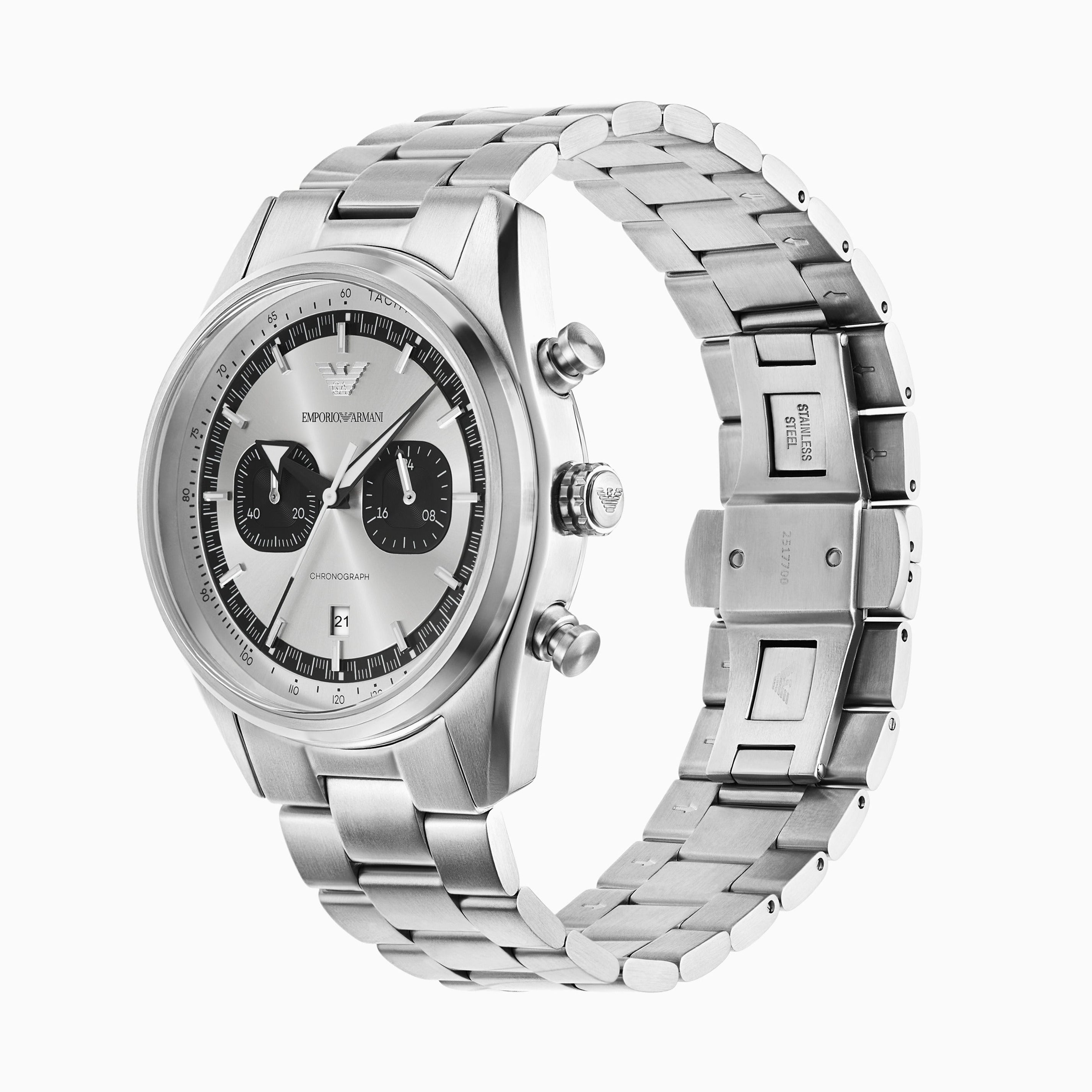 Emporio Armani Racer CHRONOGRAPH Silver Men's Watch - AR11636