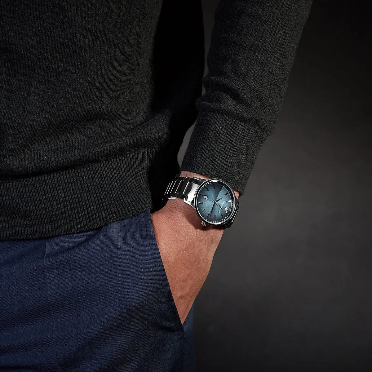 Emporio Armani Renato Quartz Blue Dial Men's Watch - AR11182
