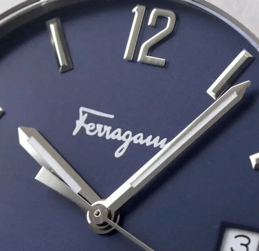 Ferragamo F-80 Slim Classic Quartz 42mm Stainless Steel Men's Watch- SFDT00229