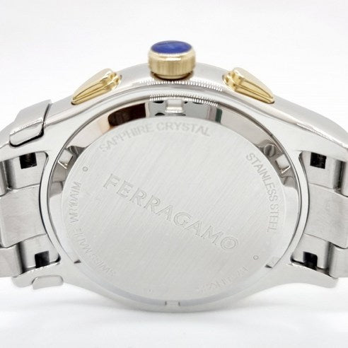 Ferragamo Salvatore 1927 Chrono Silver Dial Two Tone Steel Strap Watch for Men - SFKZ00523