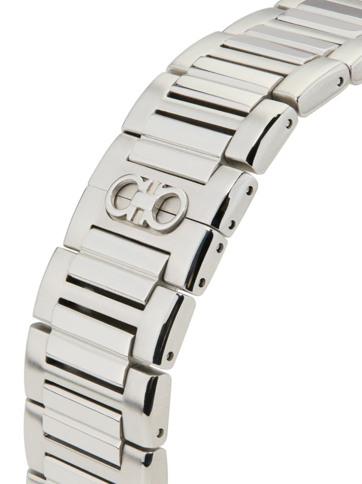 Ferragamo steel bracelet with GG logo clasp