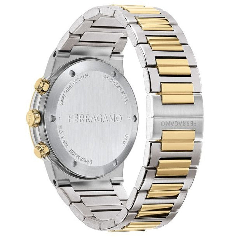 Ferragamo Sapphire Chrono Two-Tone Bracelet 41mm Watch - SFME01223