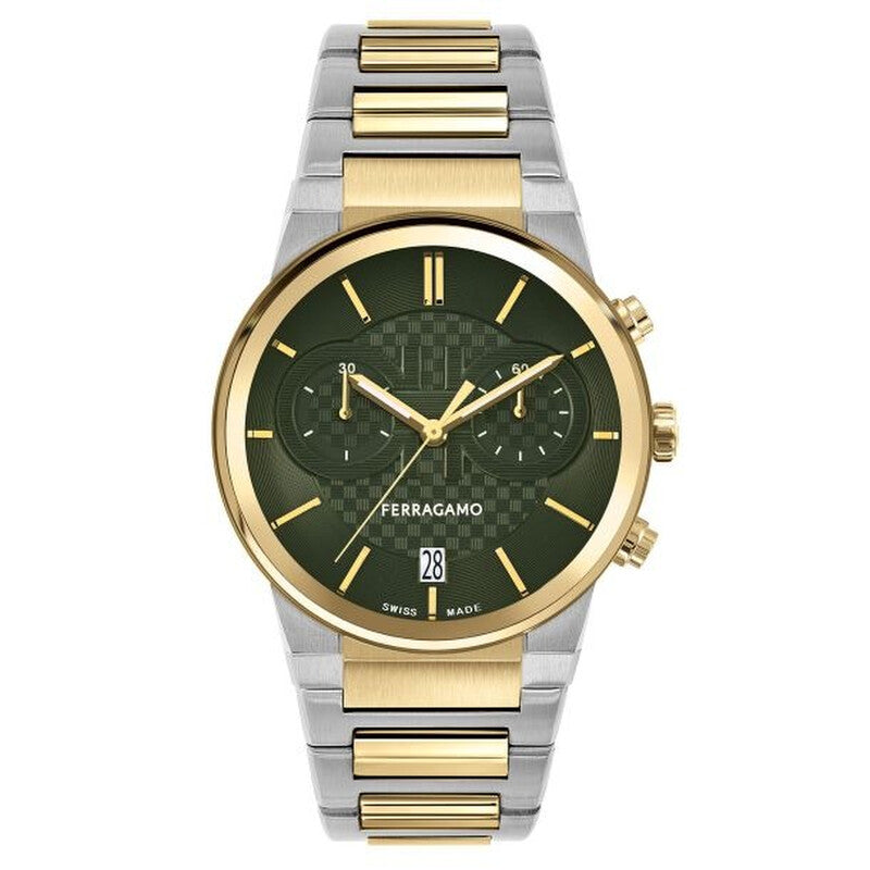 Ferragamo Sapphire Chrono Two-Tone Bracelet 41mm Watch - SFME01223