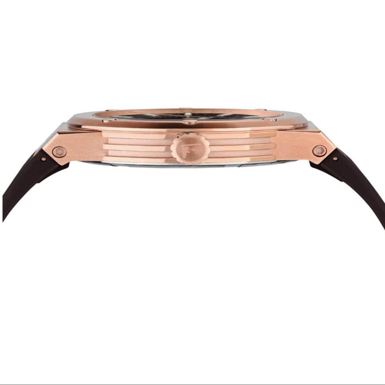 Ferragamo Swiss Made Quartz Brown Silicone Strap Brown Dial 44mm Men's Watch SFHY02522