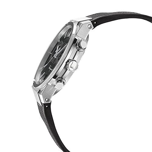 Ferragamo Chronograph Quartz Black Strap & Steel Dial 42mm Men's Watch - SFME00121