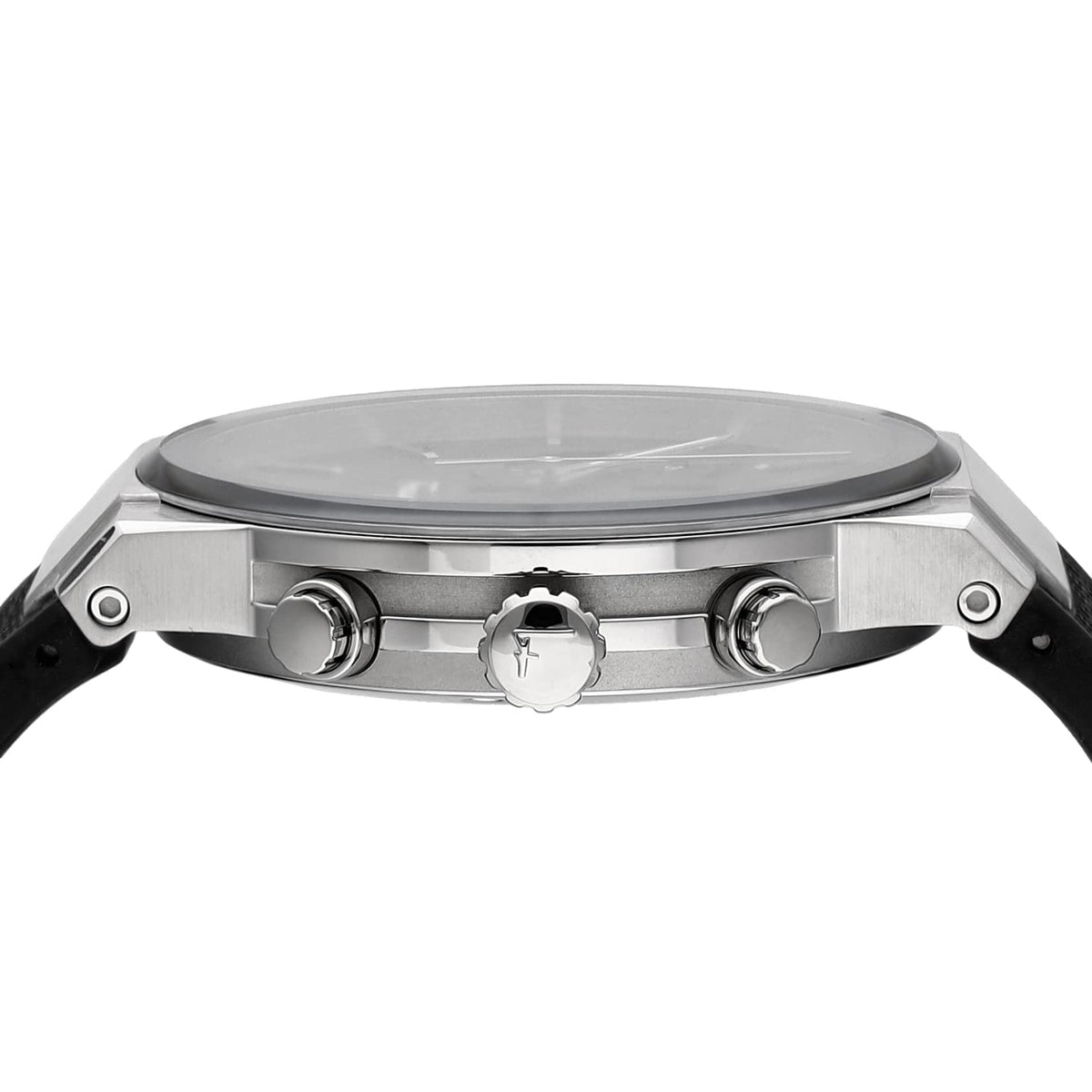 Ferragamo Chronograph Quartz Black Strap & Steel Dial 42mm Men's Watch - SFME00121