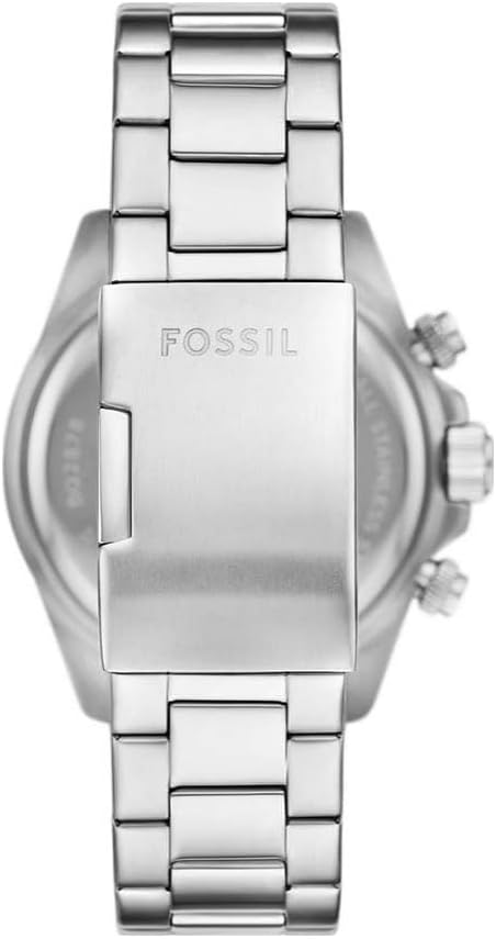 Fossil Autocross Green Dial Silver Stainless Steel Bracelet Men's Watch BQ2878