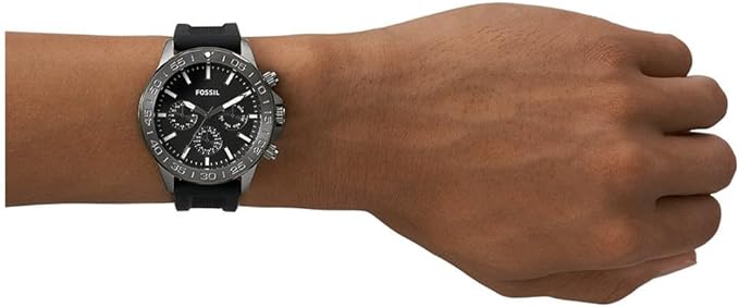 Fossil Bannon Multifunction Black Silicone Men's Watch - BQ2711