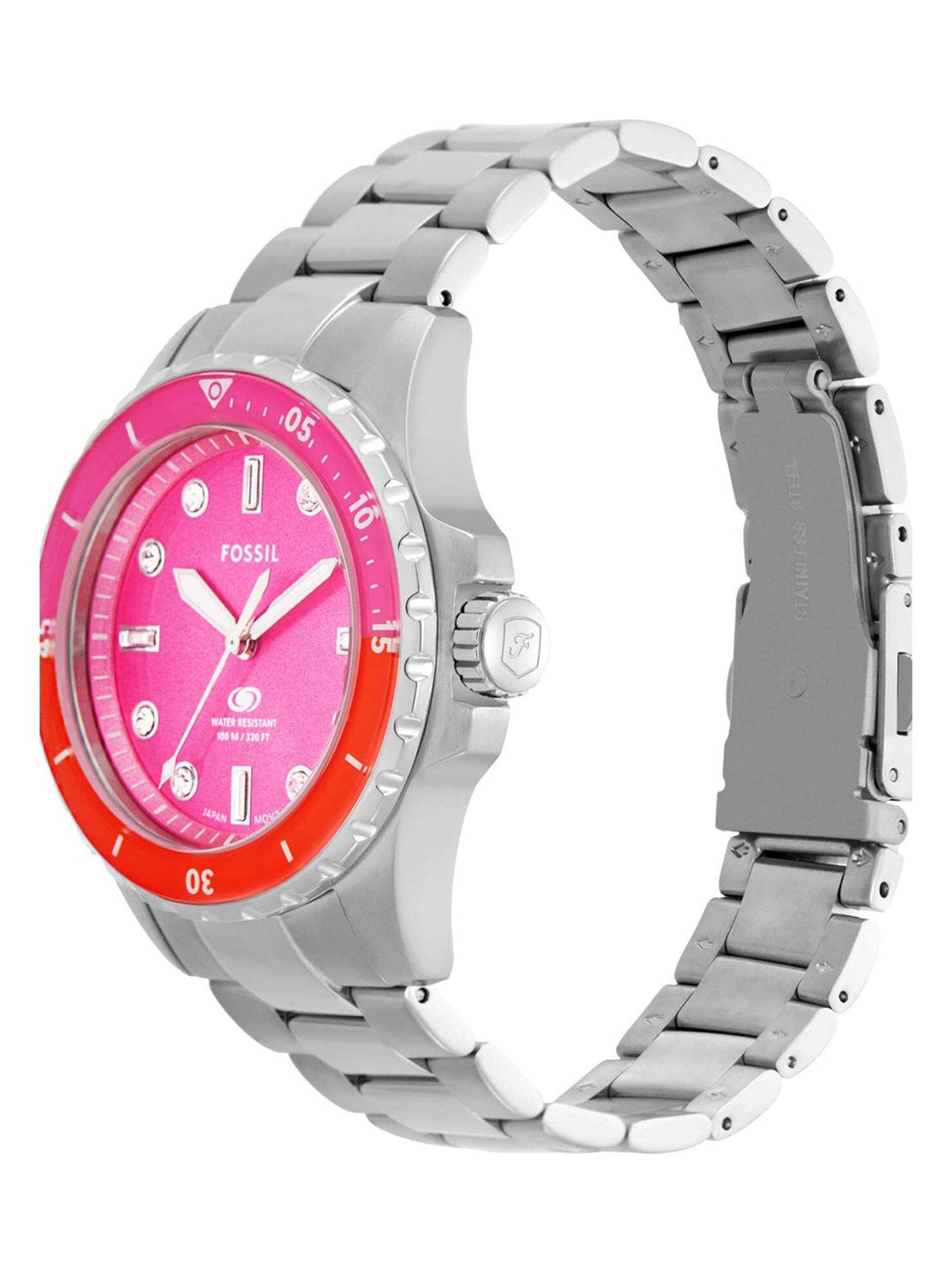 Fossil Blue Dive Quartz Pink Dial Ladies Watch ES5351