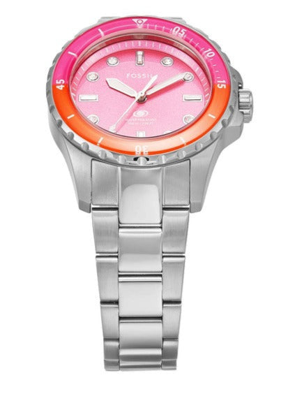 Fossil Blue Dive Quartz Pink Dial Ladies Watch ES5351