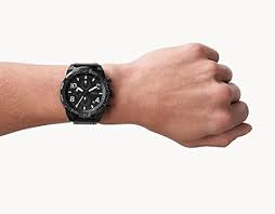 Fossil Bronson Chronograph Black Eco Leather Men's Watch - FS5874