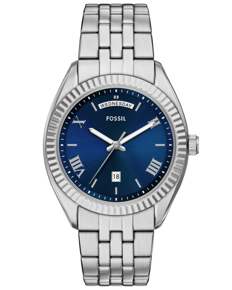 Campbell Three-Hand Day-Date Stainless Steel Watch - FS6140