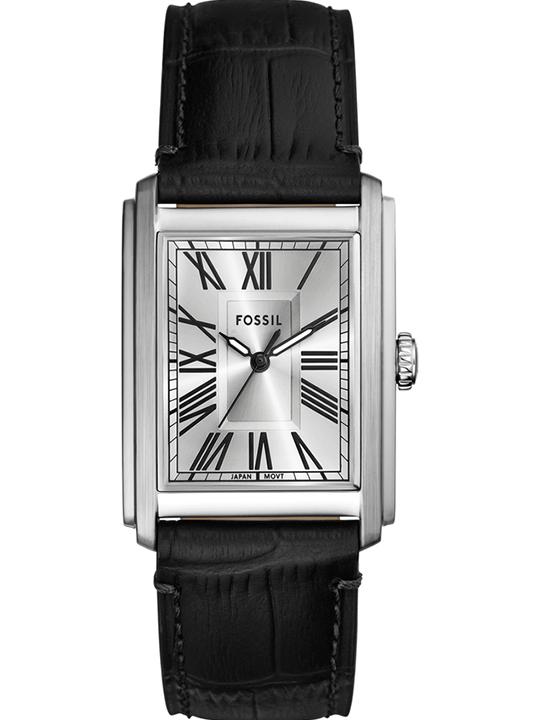 Fossil Carraway Three-Hand Black Croco Leather Men's Watch - FS6078