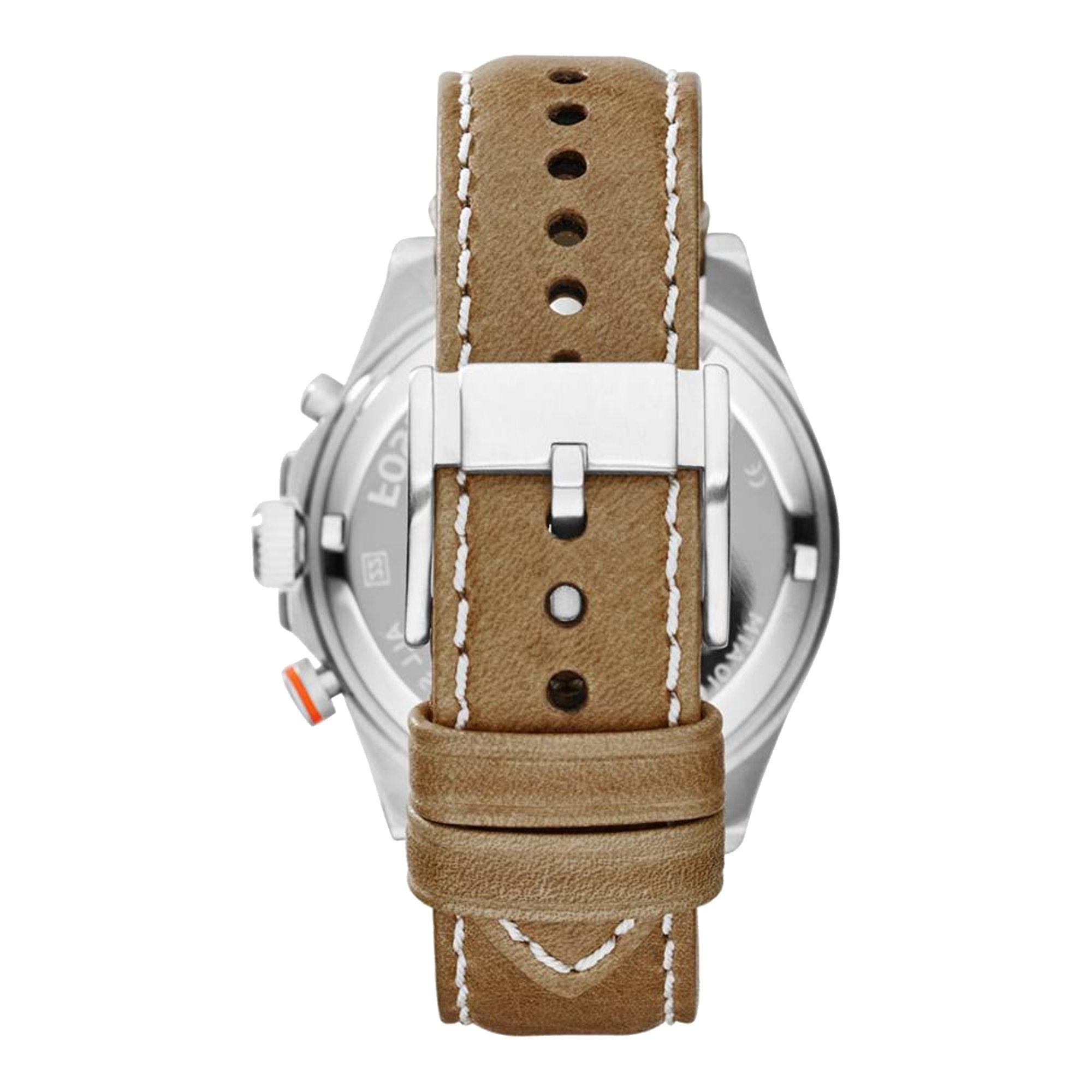Fossil Men's CH2951 Wakefield Sport Cream Dial Tan Leather Strap Chronograph Watch