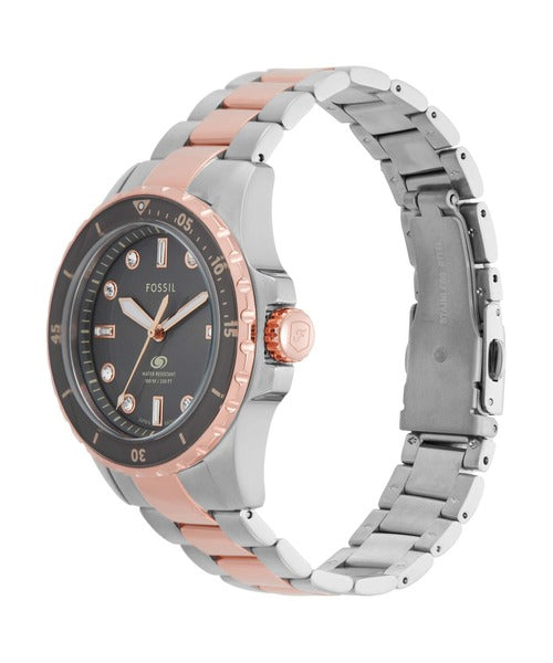 Fossil Blue Dive Three-Hand Two-Tone Stainless Steel Watch - ES5348