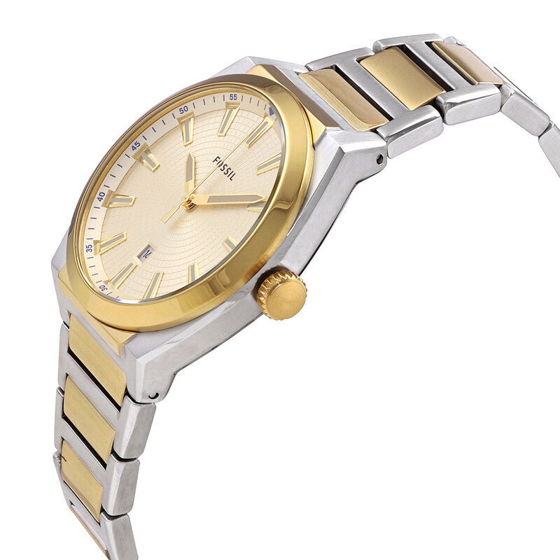 Fossil Everett Quartz Cream Dial Men's Watch - FS5823