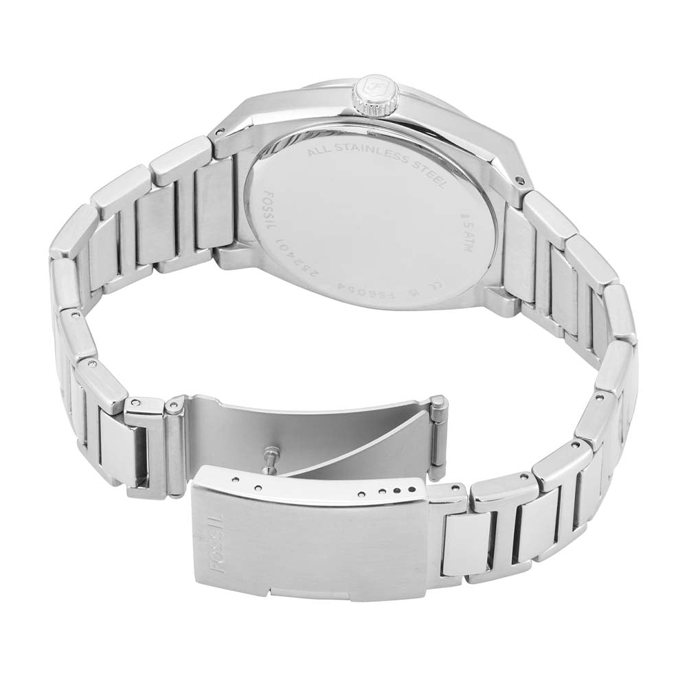 Fossil Everett Three-Hand Date Stainless Steel Men's Watch - FS6054