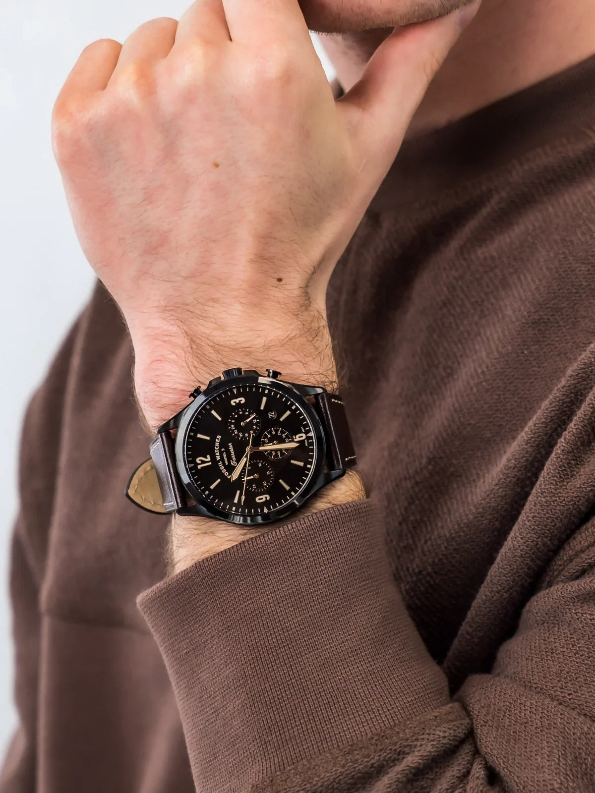 Fossil Forrester Chronograph Quartz Black Dial Men's Watch FS5608