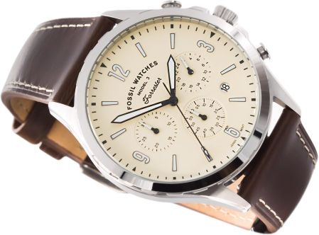 Fossil Forrester Cream Dial Men's Watch - FS5696