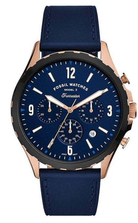 Fossil Forrester Chronograph Quartz Blue Dial Men's Watch - FS5814
