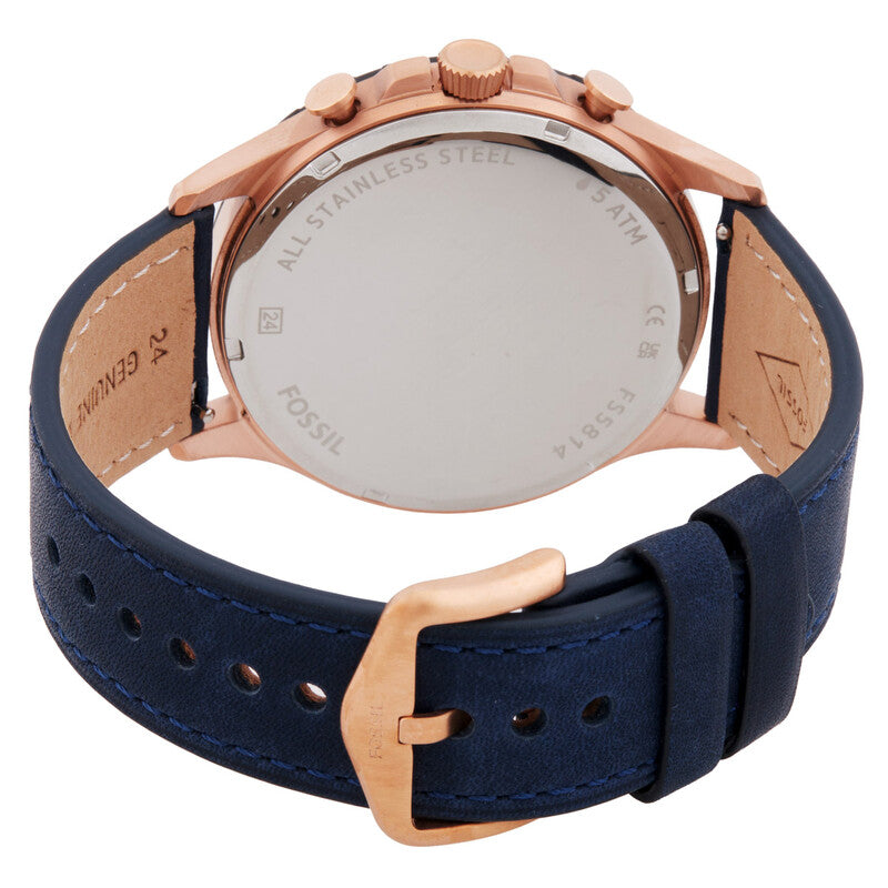 Fossil Forrester Chronograph Quartz Blue Dial Men's Watch - FS5814