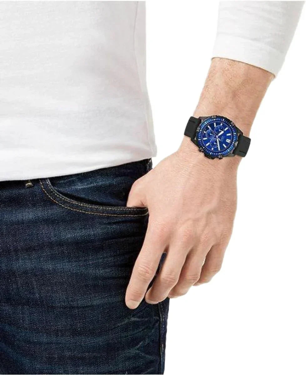 Fossil Garrett Chronograph Black Silicone Men's Watch - FS5695