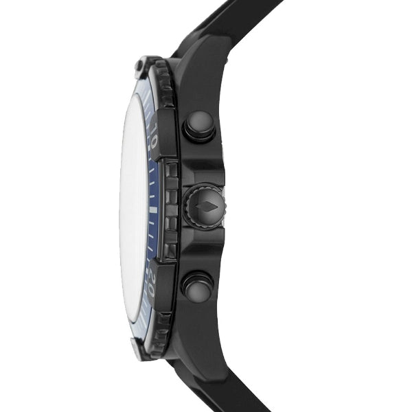 Fossil Garrett Chronograph Black Silicone Men's Watch - FS5695