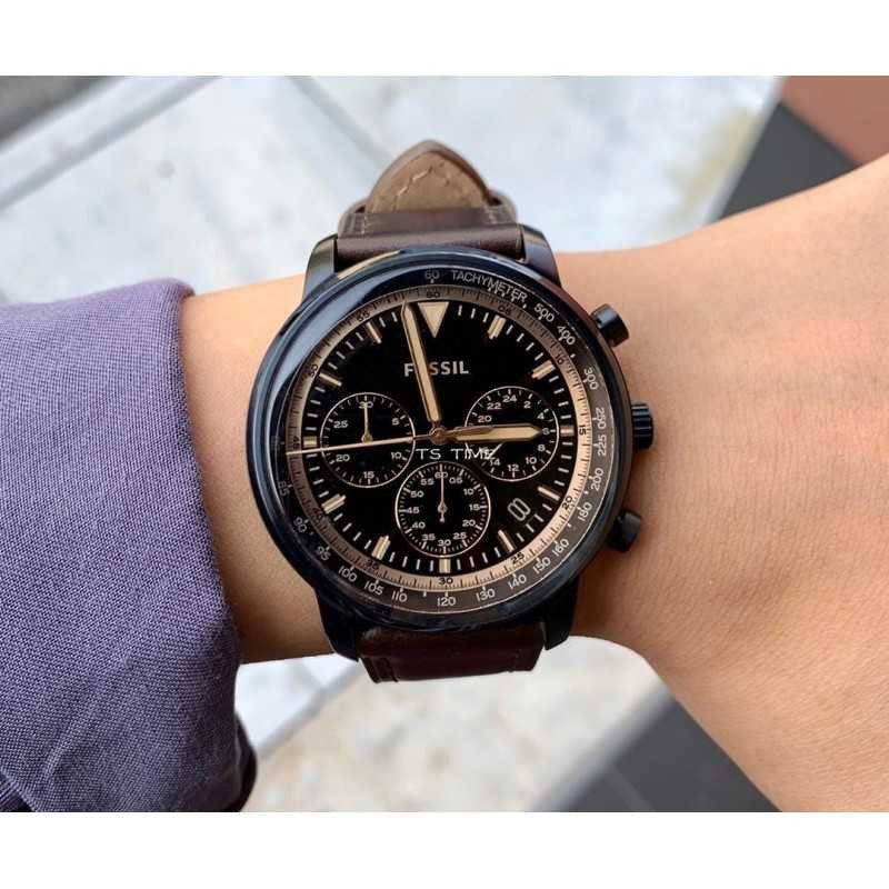 Fossil Goodwin Chronograph Quartz Black Dial Men's Watch - FS5529