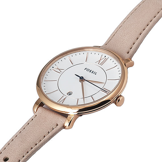 Fossil Jacqueline Three-Hand Date Blush Leather Watch - ES3988