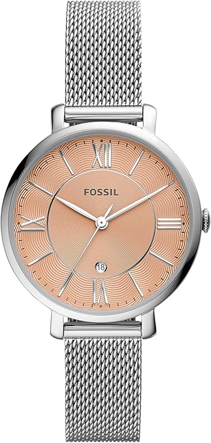 Fossil Jacqueline Quartz Pink Dial Ladies Watch ES5089