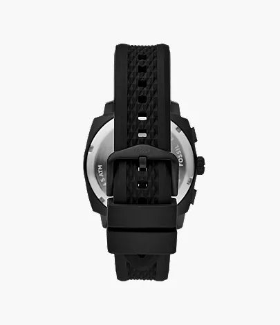 Fossil Machine Chronograph Black Silicone Men's Watch - FS6099