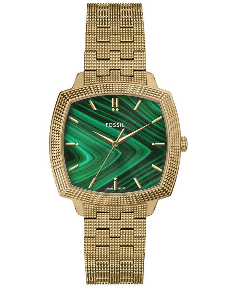 Nick Jonas x Fossil Machine Luxe Malachite Three-Hand Gold-Tone Stainless Steel Watch - LE1217