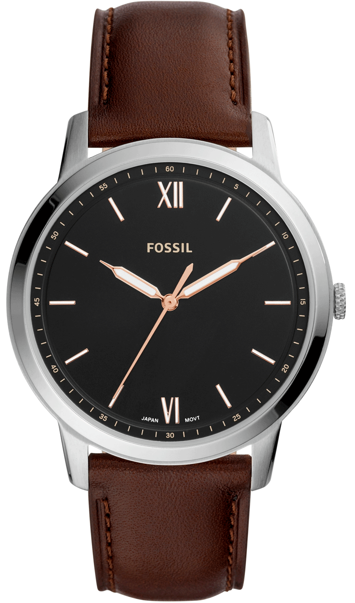 Fossil Minimalist Quartz Black Dial Men's Watch FS5464