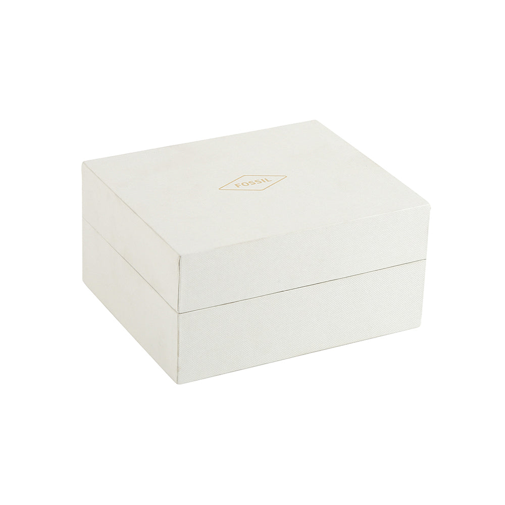 Fossil watch packaging box with gold logo