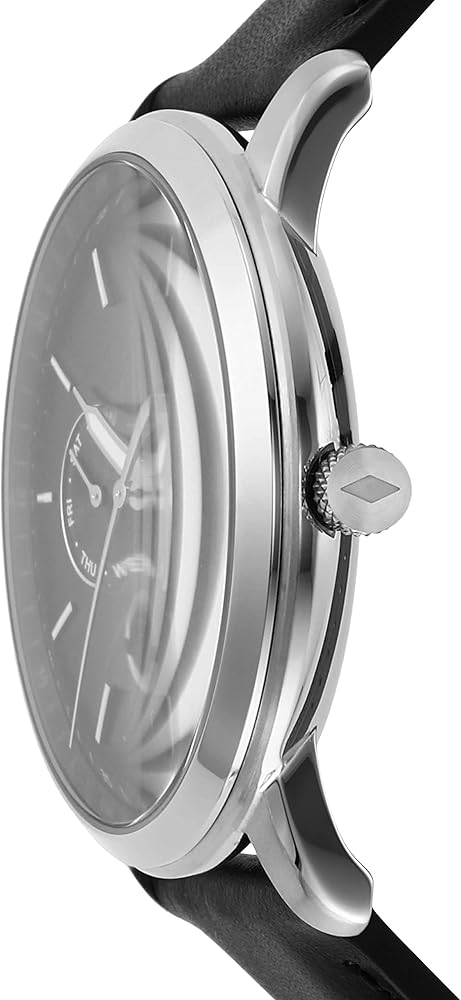 Fossil Neutra FS5904 side profile view showing watch case thickness and profile