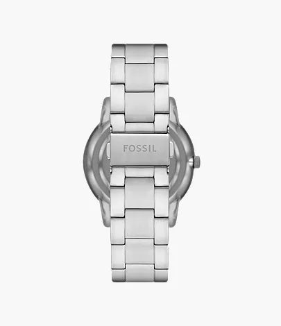 Fossil Neutra Minimalist Moonphase Blue Dial Silver Steel Strap Watch for Men - FS5907