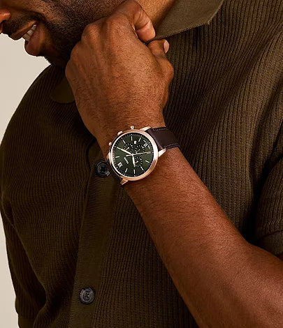 Fossil Neutra Chronograph Brown Leather Men's Watch - FS6073