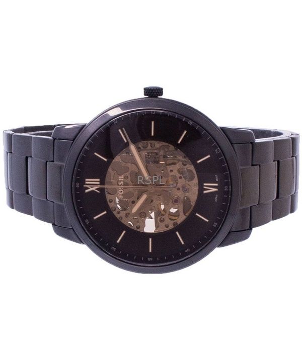 Fossil Neutra automatic skeleton dial with rose gold movement visible