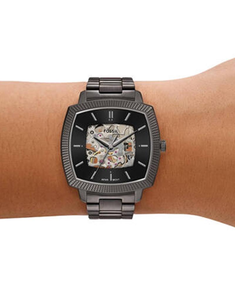 Fossil Nick Jonas x Machine Luxe Automatic Gunmetal Stainless Steel Men's Watch - LE1219