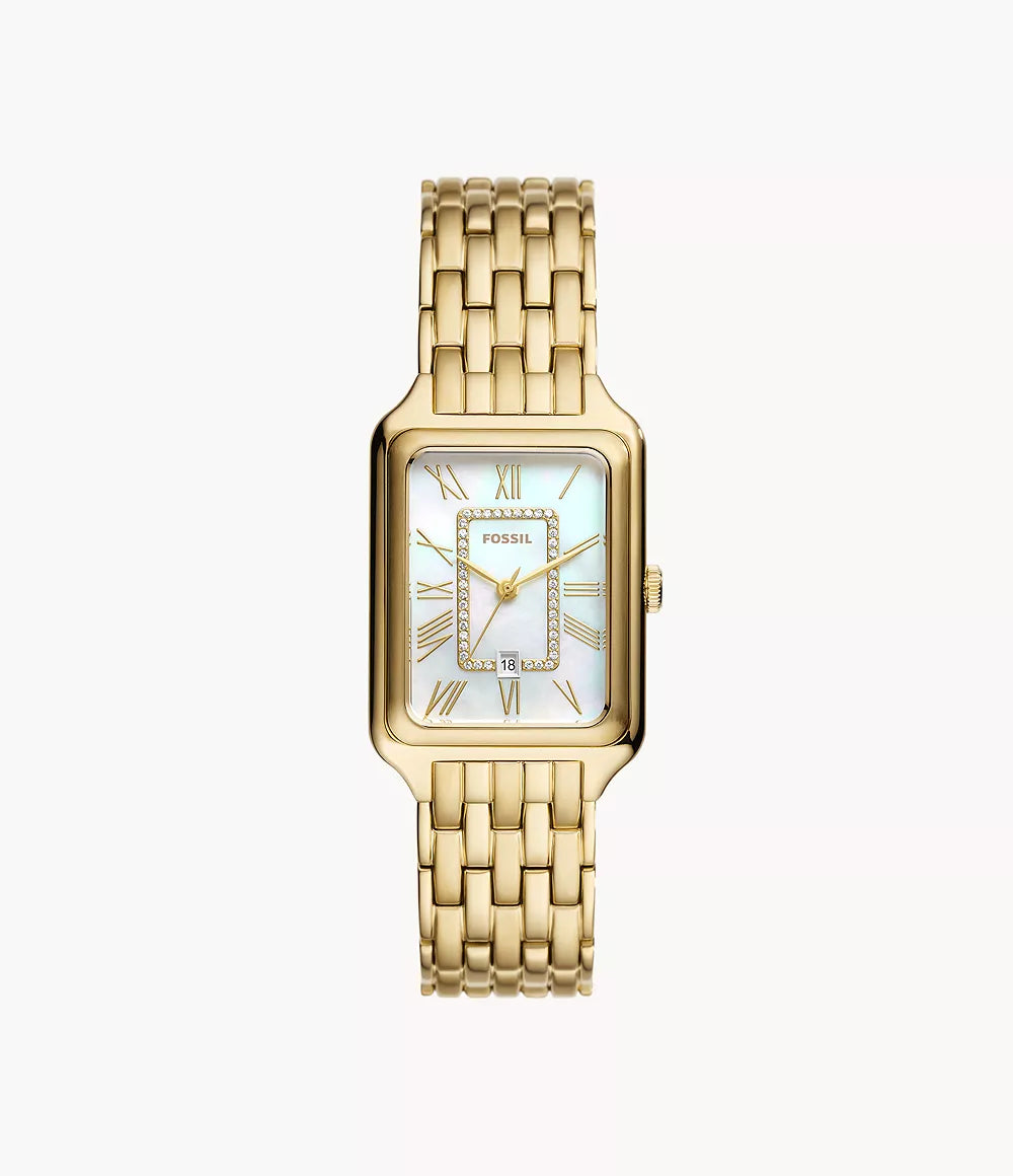 Fossil Raquel Three-Hand Date Gold-Tone Stainless Steel Watch - ES5304