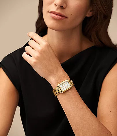 Fossil Raquel Three-Hand Date Gold-Tone Stainless Steel Watch - ES5304