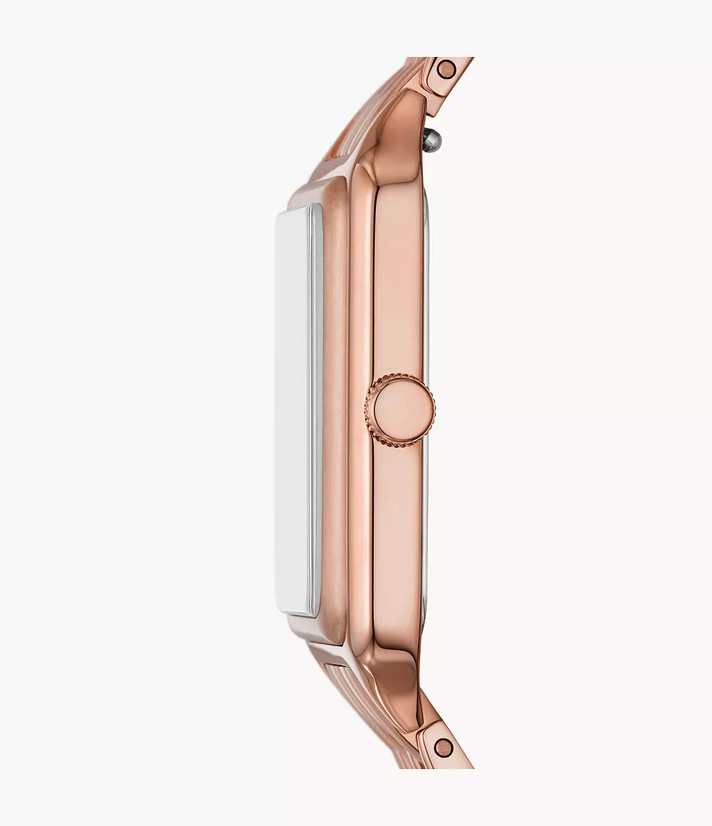 Fossil Raquel Three-Hand Date Rose Gold-Tone Stainless Steel Watch - ES5323