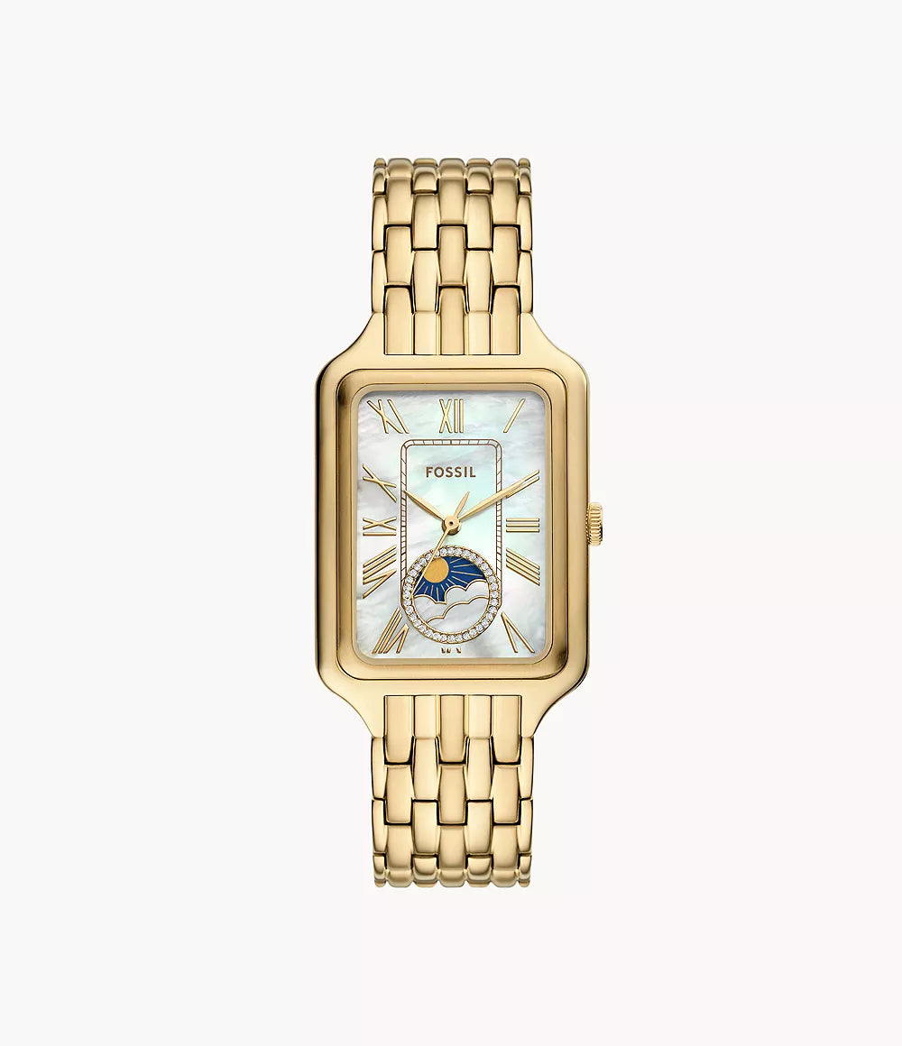 Fossil Raquel Sun Moon Multifunction Gold-Tone Stainless Steel Women's Watch - ES5398