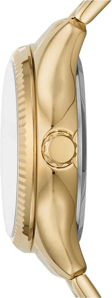 Fossil Rye watch side profile showing case thickness and bracelet connection