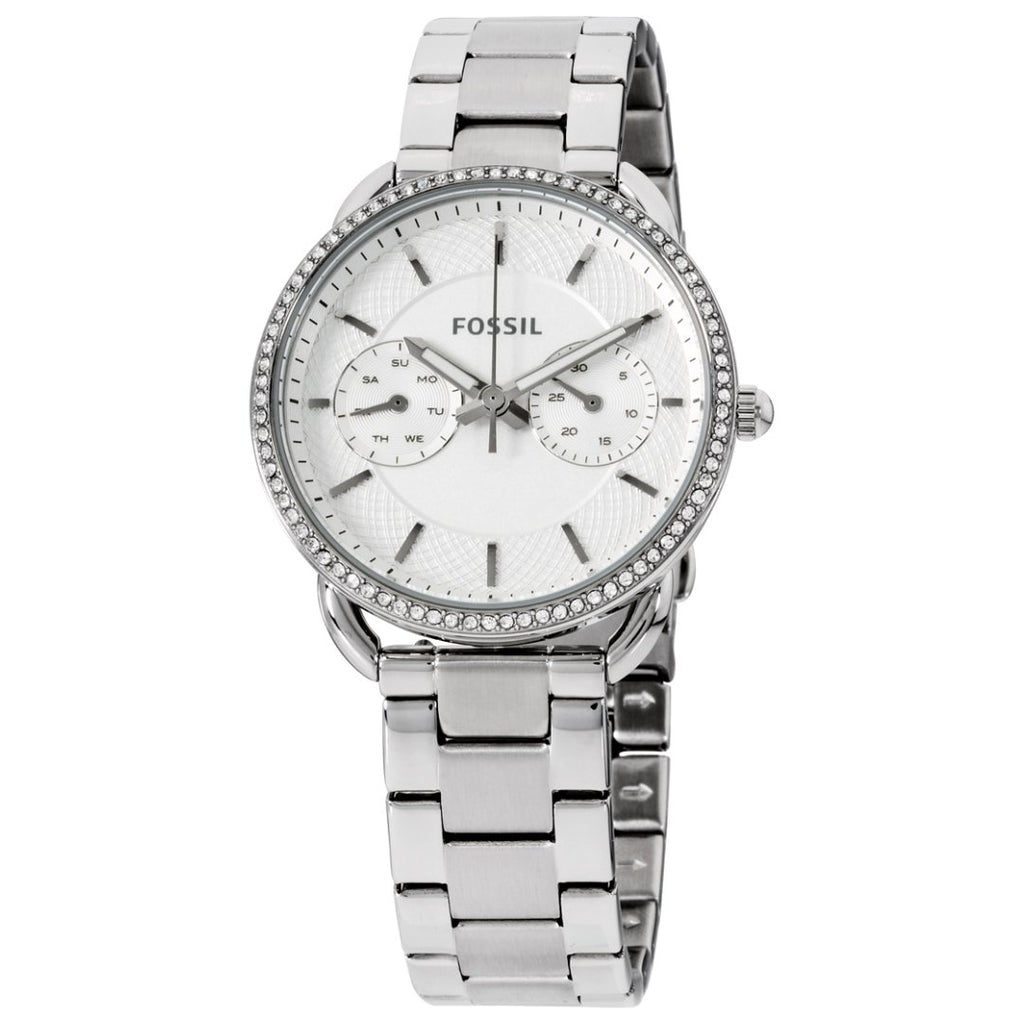 Fossil Women's Tailor Silver Dial Stainless Steel Watch ES4262