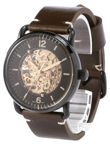 Fossil Townsman Automatic Black Leather Men's Watch - ME3158