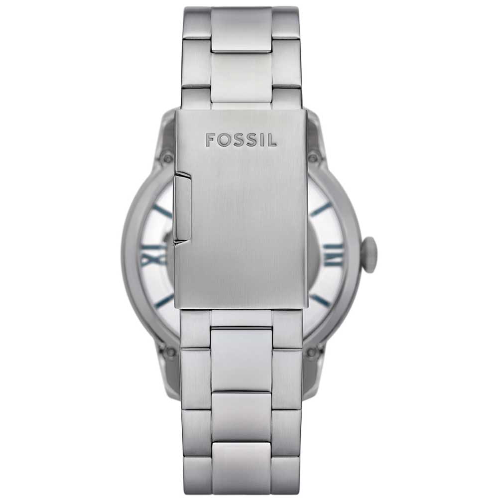 Fossil Townsman ME3260 watch caseback showing stainless steel with Fossil branding