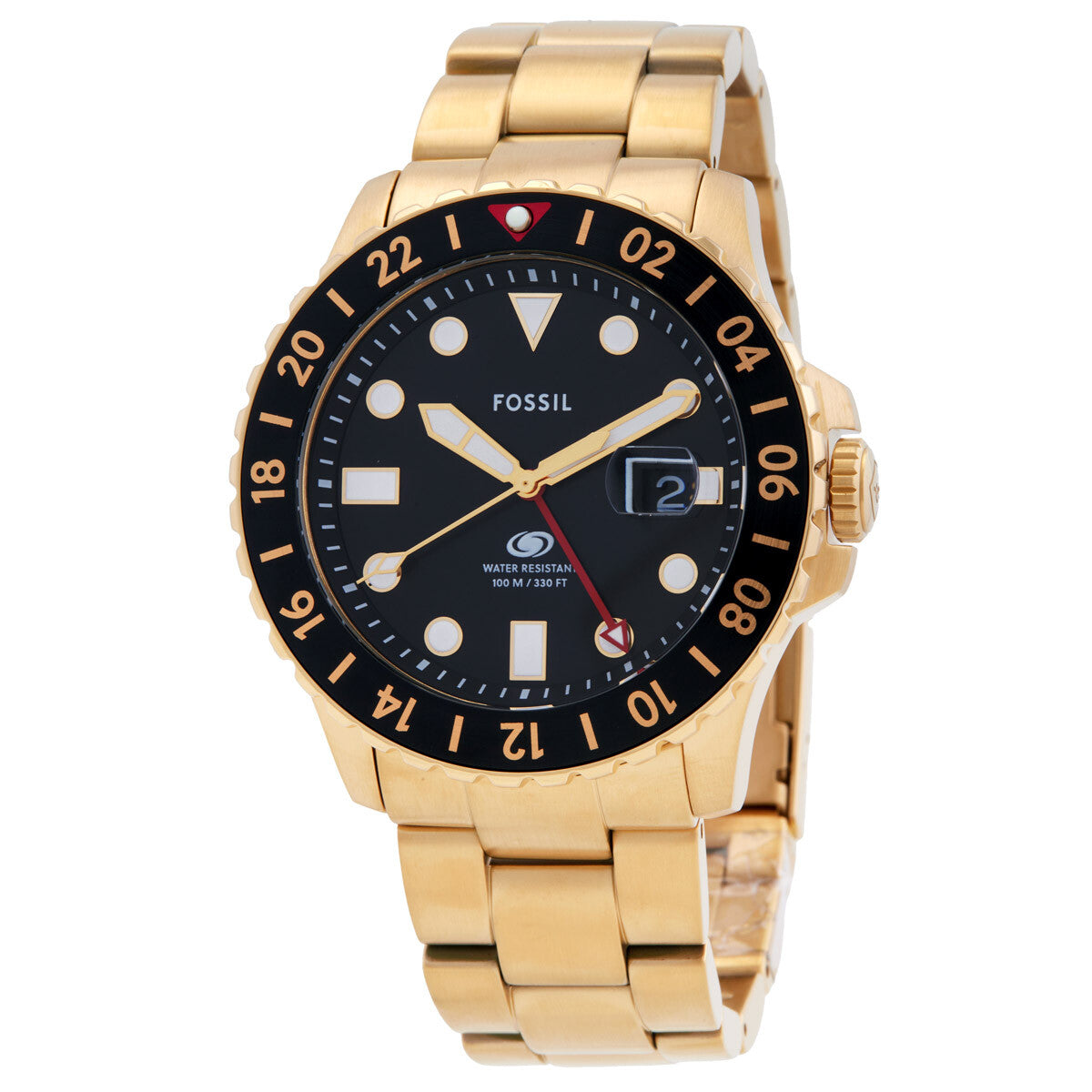 Fossil Blue Gmt Black Dial Men's Watch - FS5990